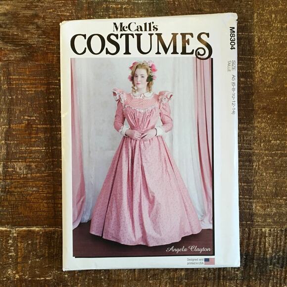 McCalls Sewing Pattern M8304 1890s Tea Dress Historical Costume 6-14 UNCUT - Picture 1 of 4